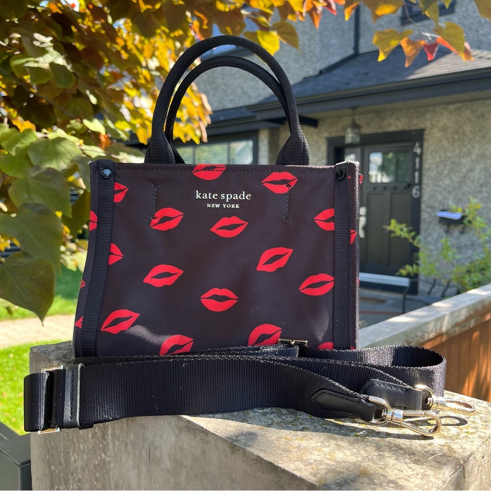 Kate Spade New York The Little Better Sam Kisses Lips Mini Tote!